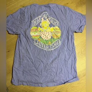 Lauren James Lavender Graphic Tee with Easter Design